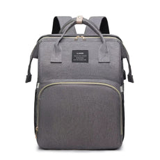 Maternity Diaper Bag with Foldable Baby Crib & Changing Mat