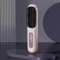 Brosse lissante sans fil en céramique avec écran LCD et ions négatifs